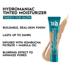 Urban Decay Hydromaniac Foundation – teinte-moyenne, couverture modulable sans lourdeur.