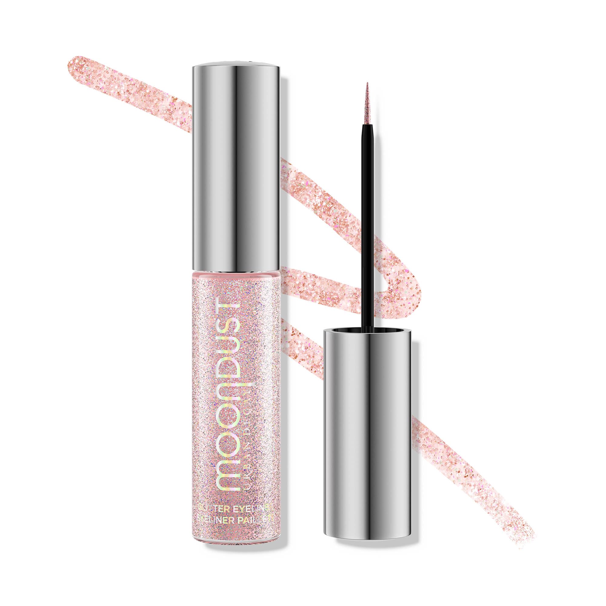 Liner liquide Moondust dUrban Decay avec pinceau fin pour des traits précis et scintillants.
