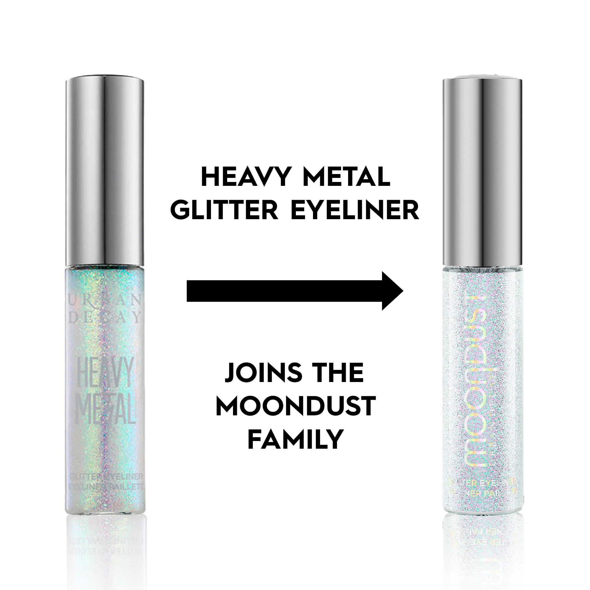 URBAN DECAY Moondust Eyeliner liquide Disco Daydream, holographie argentée lumineuse.