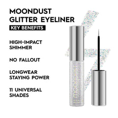 URBAN DECAY Moondust Eyeliner liquide Glamrock, scintillement argenté et précision.