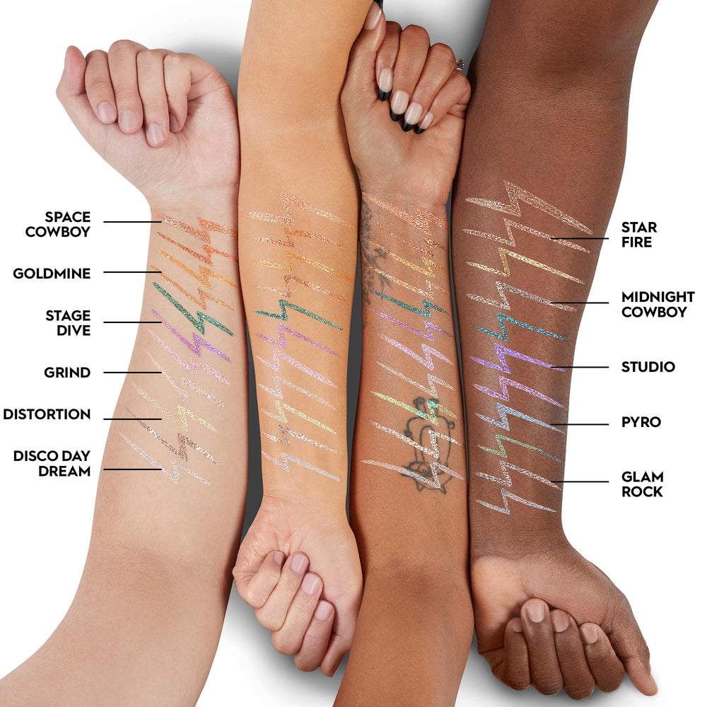 URBAN DECAY Moondust Eyeliner liquide Grind, iridescente rose clair polyvalent.