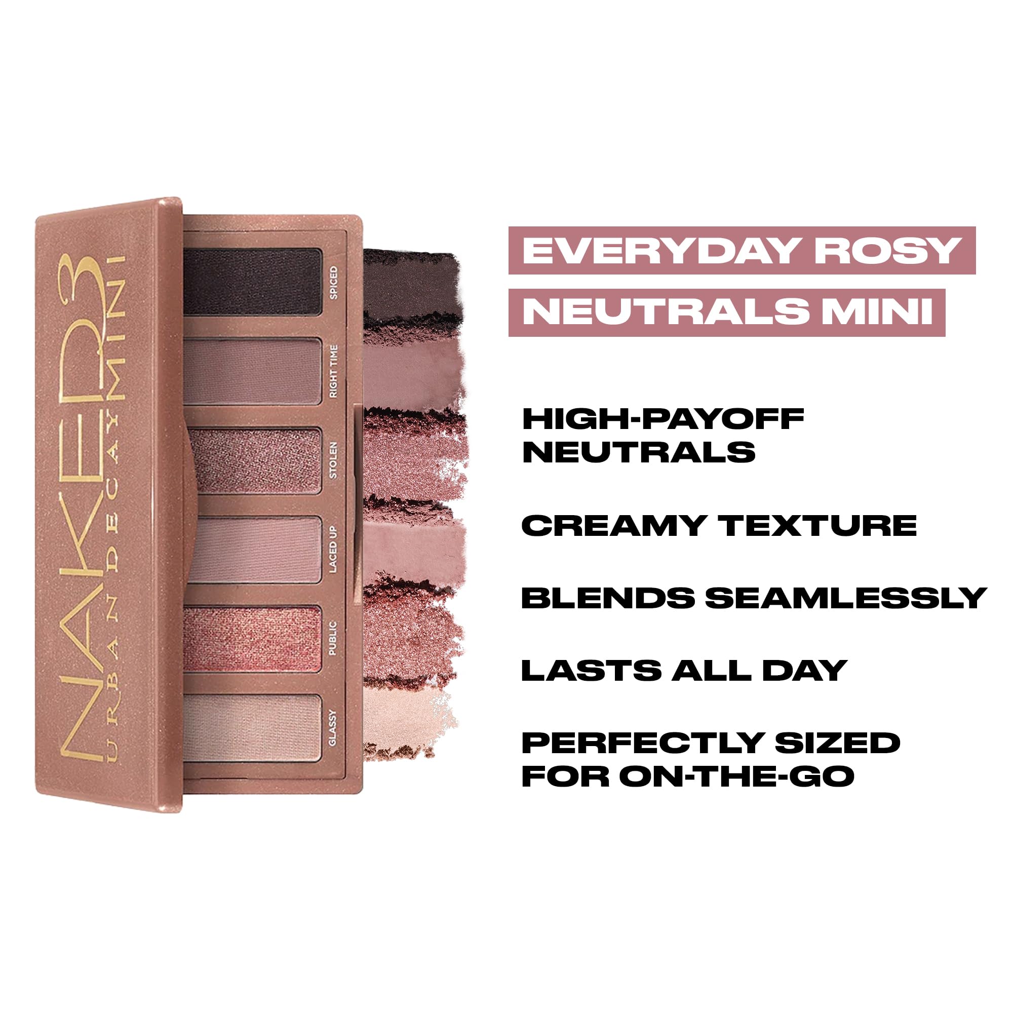 URBAN DECAY Naked3 Mini — couleur riche et pigmentée, tenue jusqu’à 12 heures.