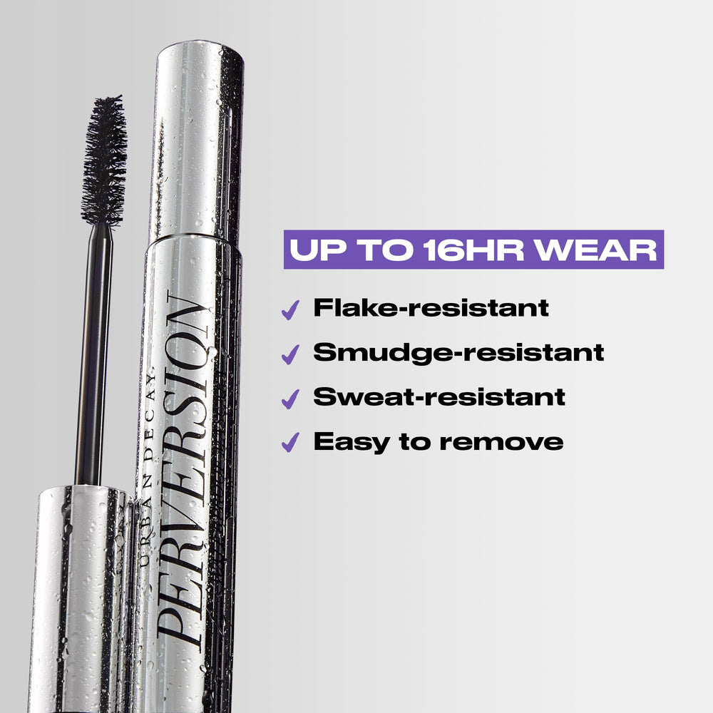URBAN DECAY Perversion Mascara – formule étanche résistante à l'eau pour journées actives.