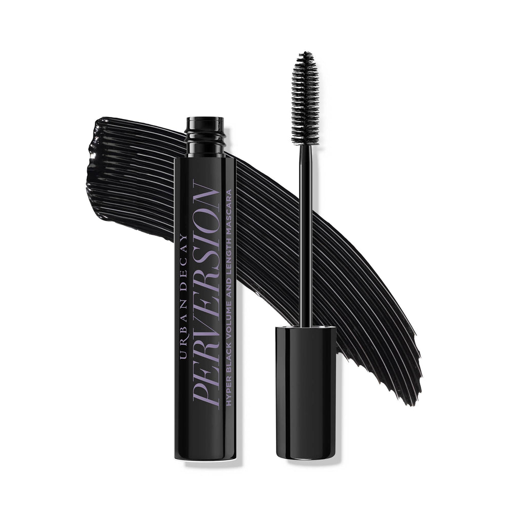 Urban Decay Perversion Mascara: flacon élégant et étiquette, allure premium.