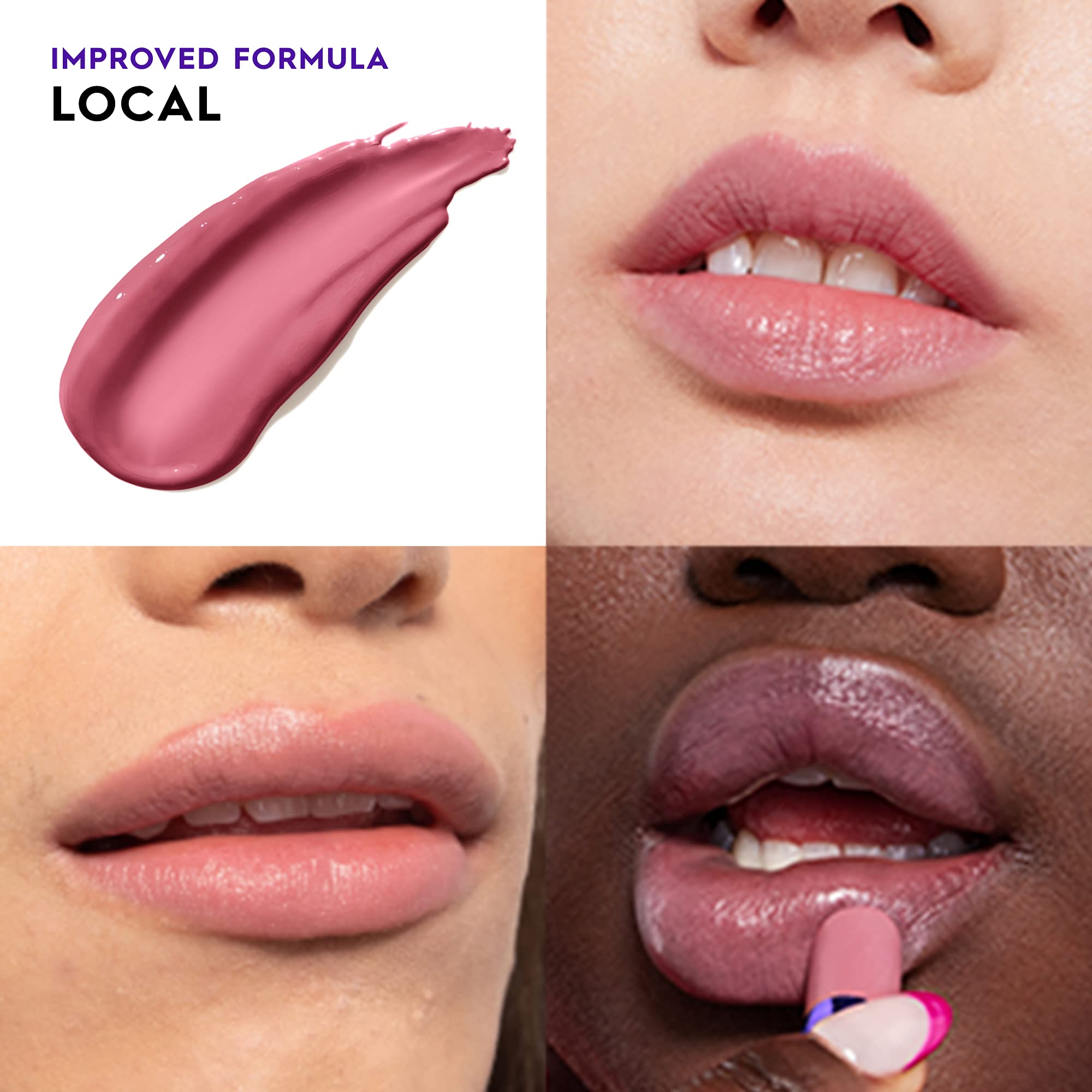 URBAN DECAY Vice Hydrating Lipstick angled application for precise lip color.