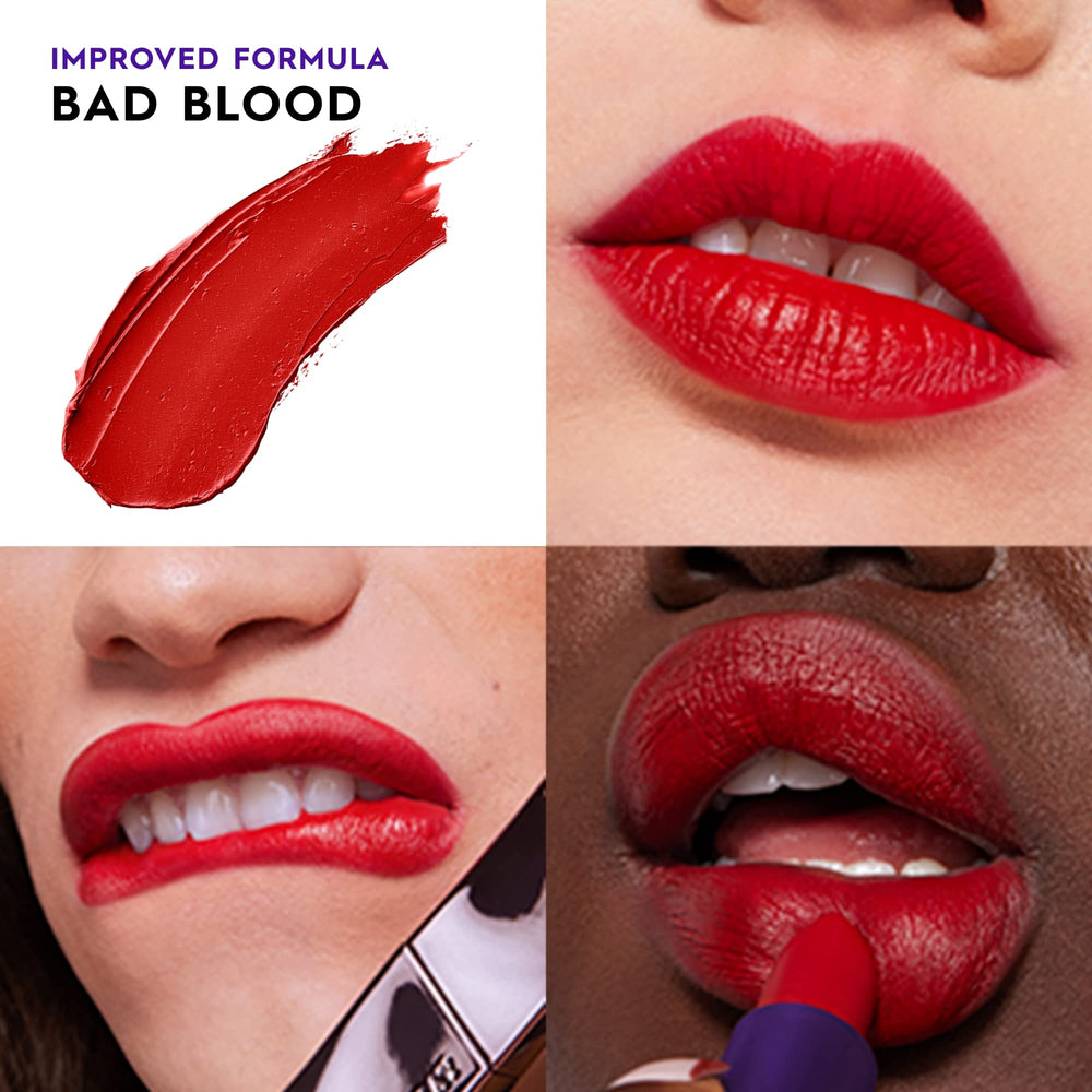 URBAN DECAY Vice Hydrating Lipstick Bad Blood – application précise grâce à l’embout incliné.