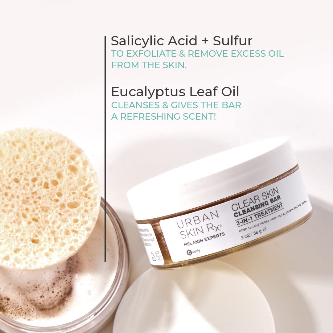 Urban Skin Rx Clear Skin barre exfoliante-visage pour éliminer les impuretés et révéler un teint clair.