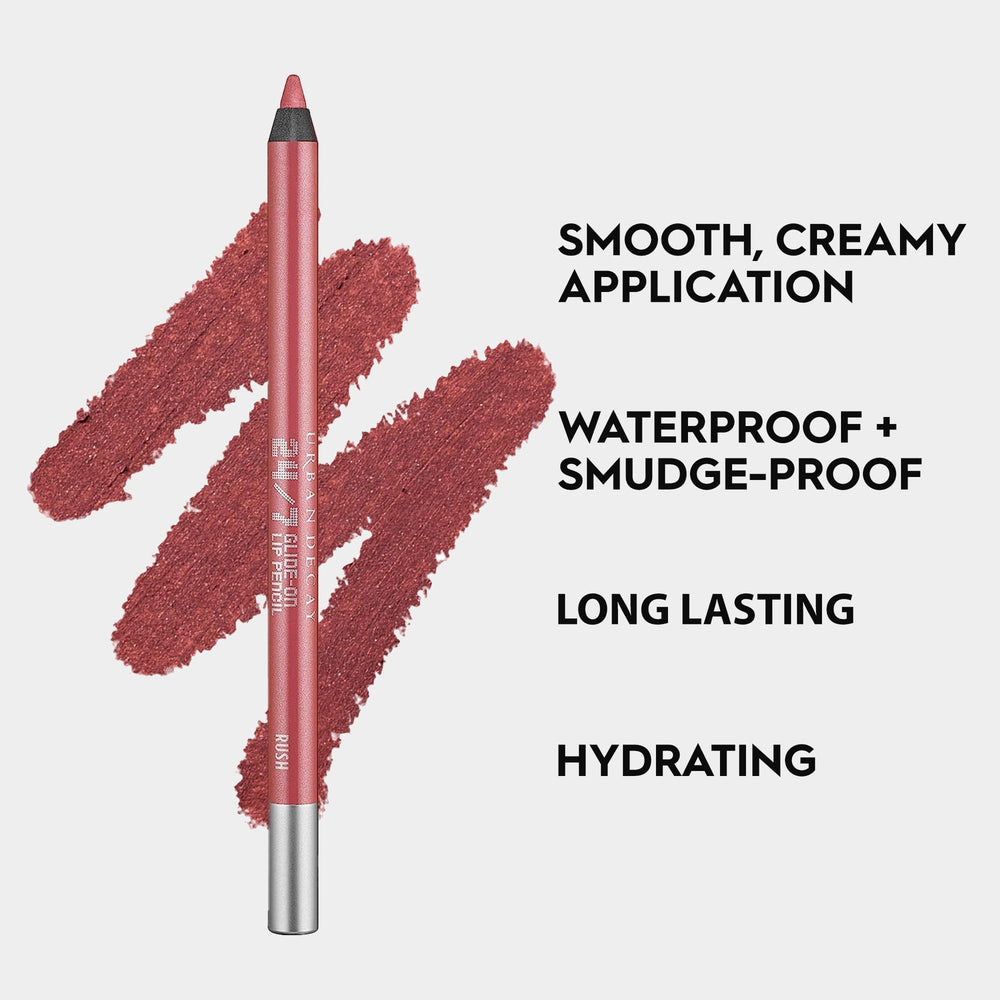 URBAN DECAY 24/7 Glide-On Rush, longue tenue sans bavures lors des repas.