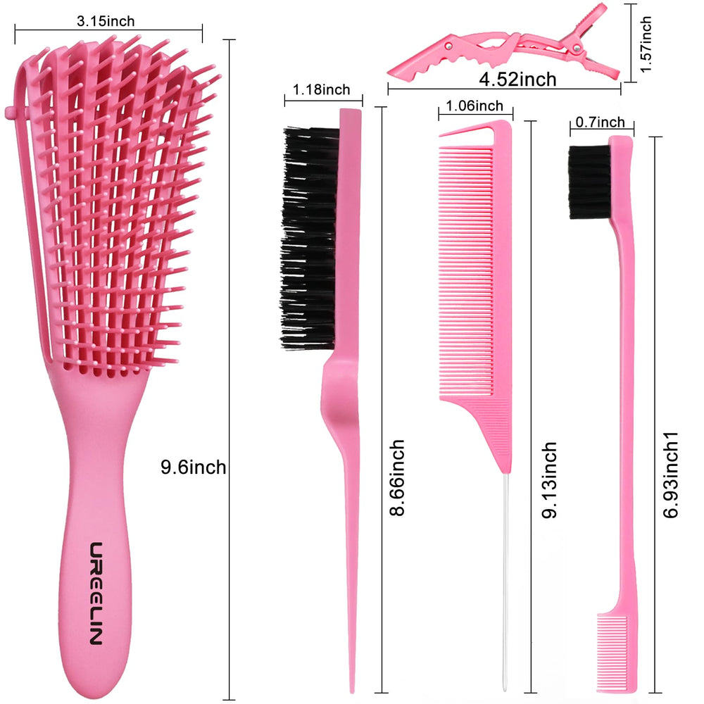 UREELIN ensemble accessoire cheveux: kit pratique pour démêler, lisser et séparer les mèches