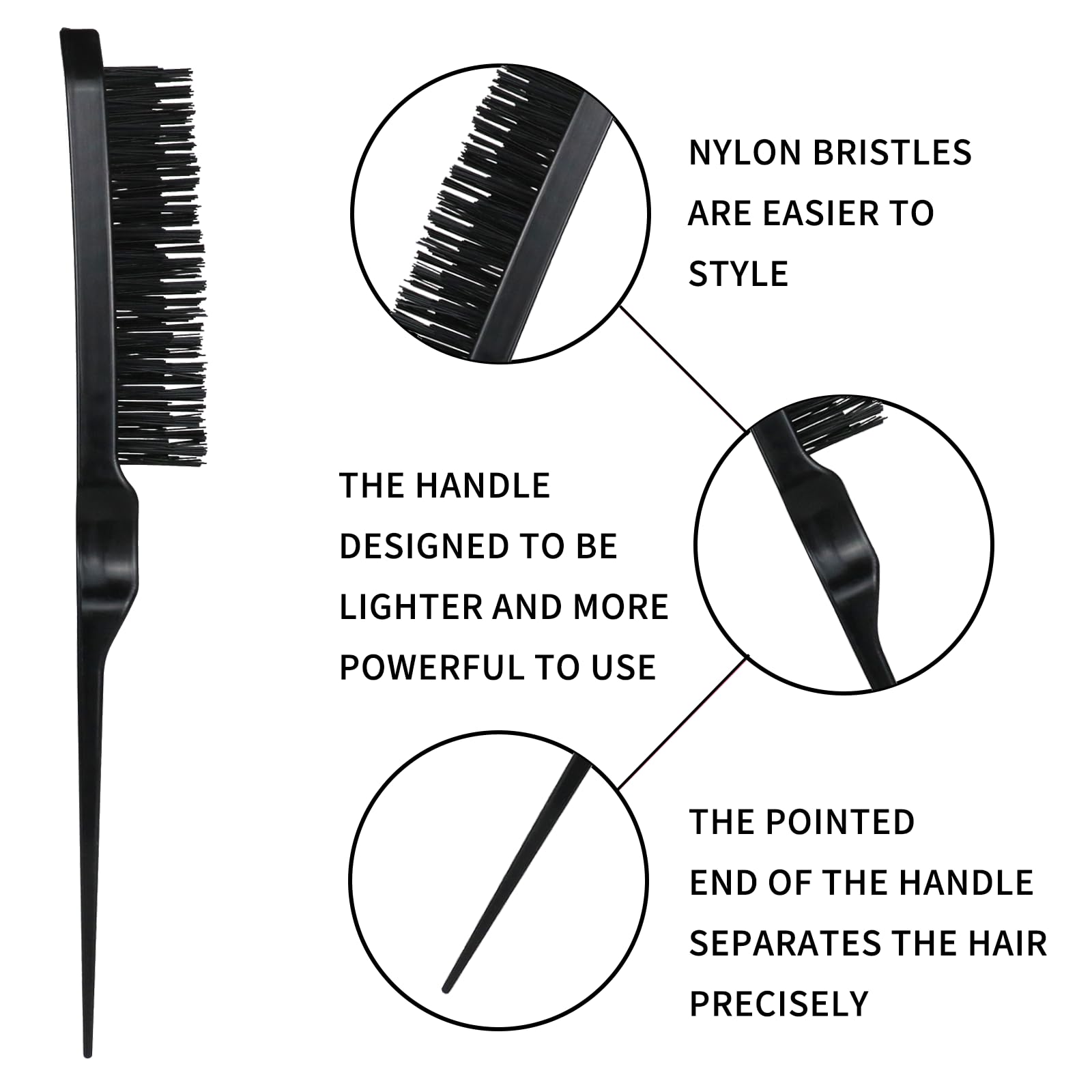 Brosse à poils sanglier UREELIN stimule le cuir chevelu délicatement.