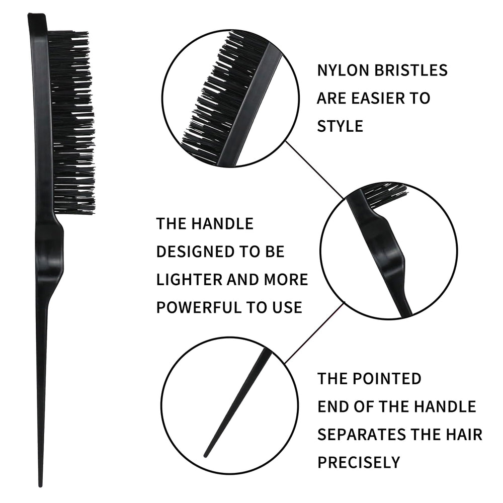 Brosse à poils sanglier UREELIN stimule le cuir chevelu délicatement.