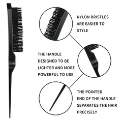 Brosse à poils sanglier UREELIN stimule le cuir chevelu délicatement.
