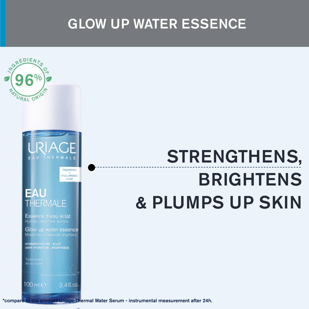 Hydratation durable grâce à l'acide hyaluronique et Aquaxyl dans l'essence Uriage