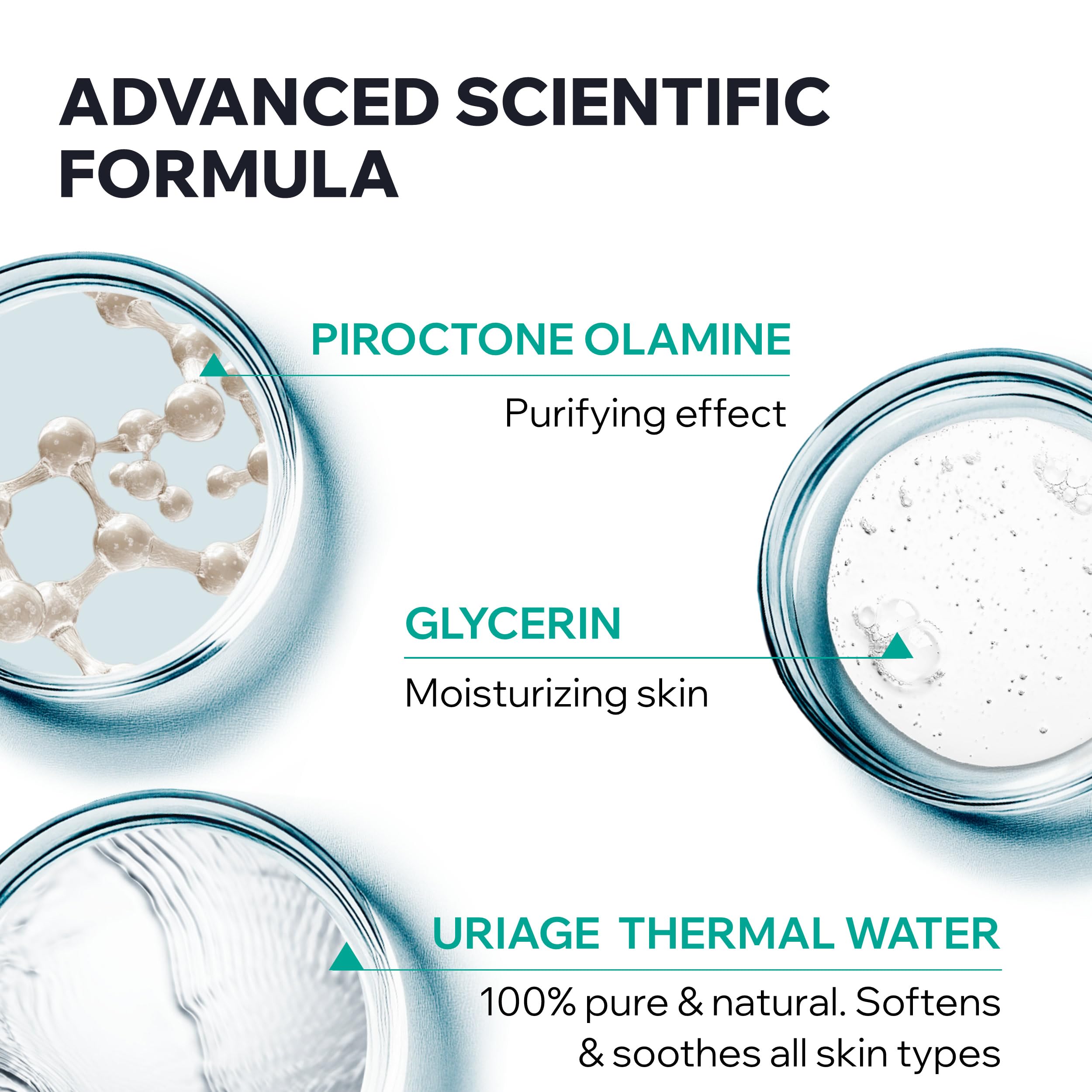 Formule Piroctone Olamine purifie sans dessécher avec Eau Thermale