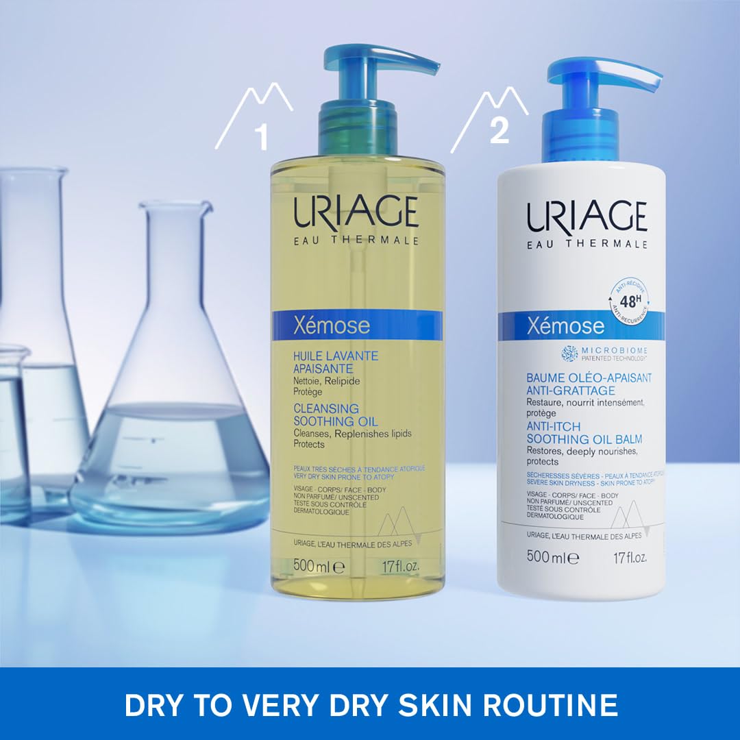 Eau thermale d Uriage utilisée pour apaiser les peaux sensibles.
