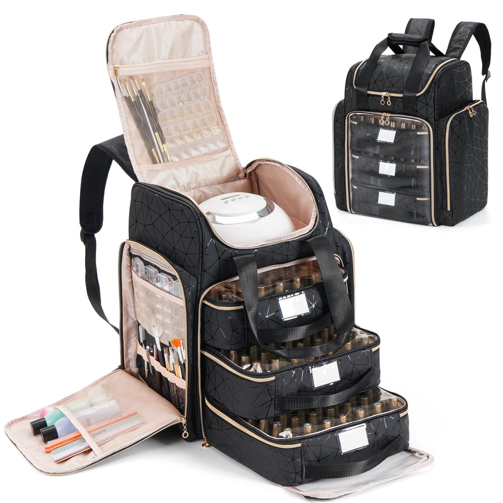 Uross étui-organisateur vernis, capacité 126 bouteilles, rangement clair.