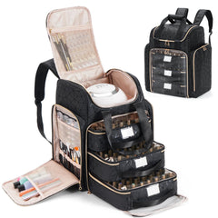 Uross étui-organisateur vernis, capacité 126 bouteilles, rangement clair.