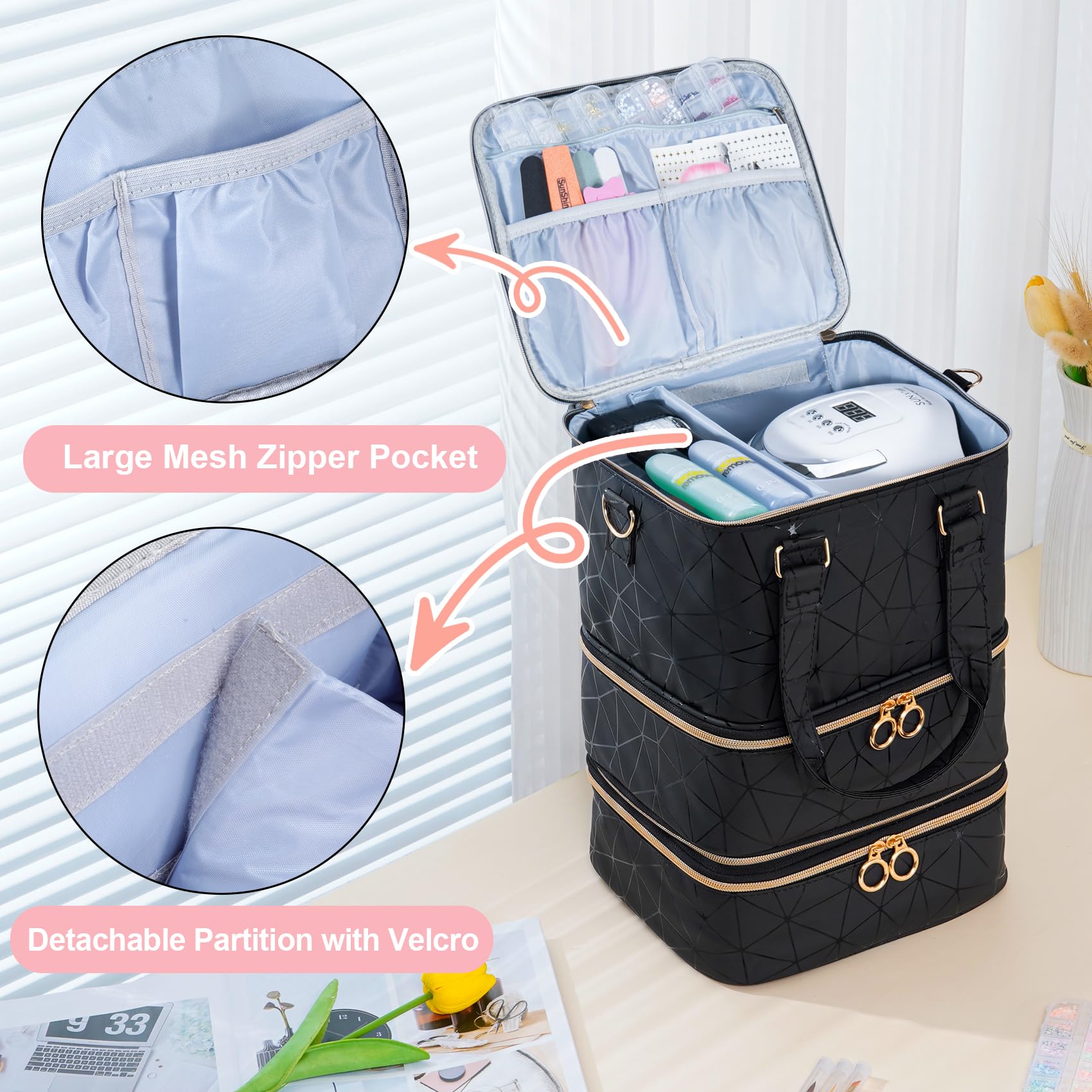 Uross Organisateur Vernis matière PU imperméable et résistante