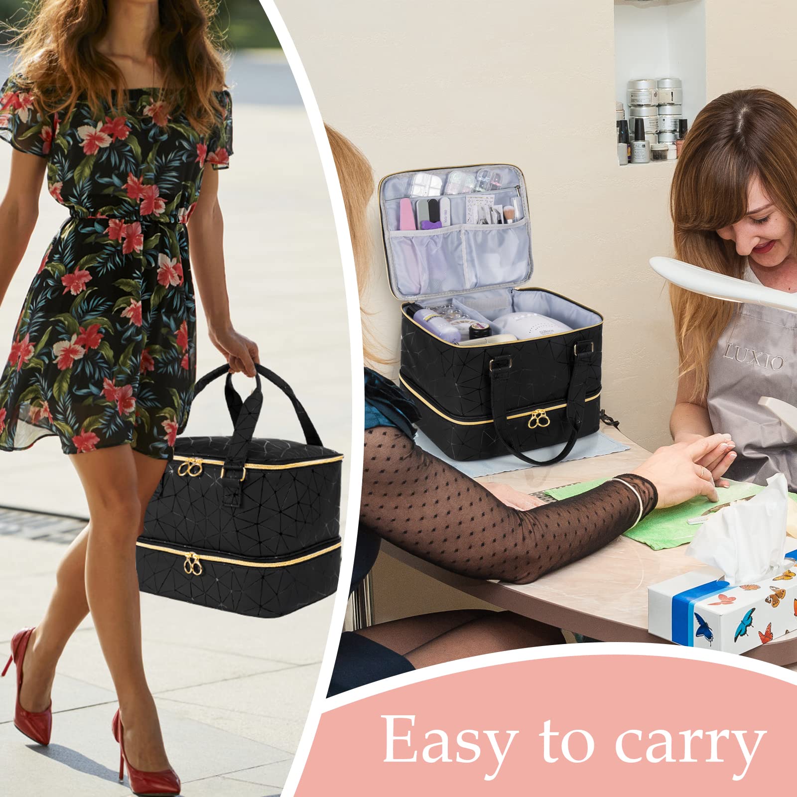 Uross Organiseur Vernis: rangement clair et séparateurs pour accessoires.