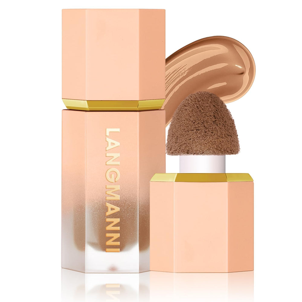 URQT blush liquide teinte rose avec applicateur pour un flush naturel.