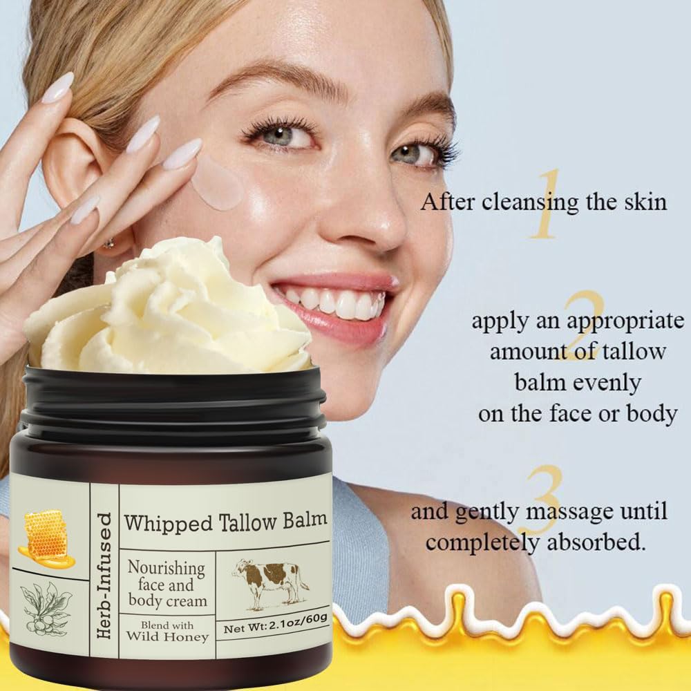 URQT Crème tallow miel corps : hydratation durable pour la peau.