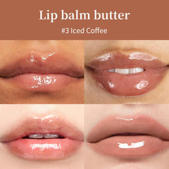URQT lip butter balm application on lips promotes subtle gloss and daily hydration.