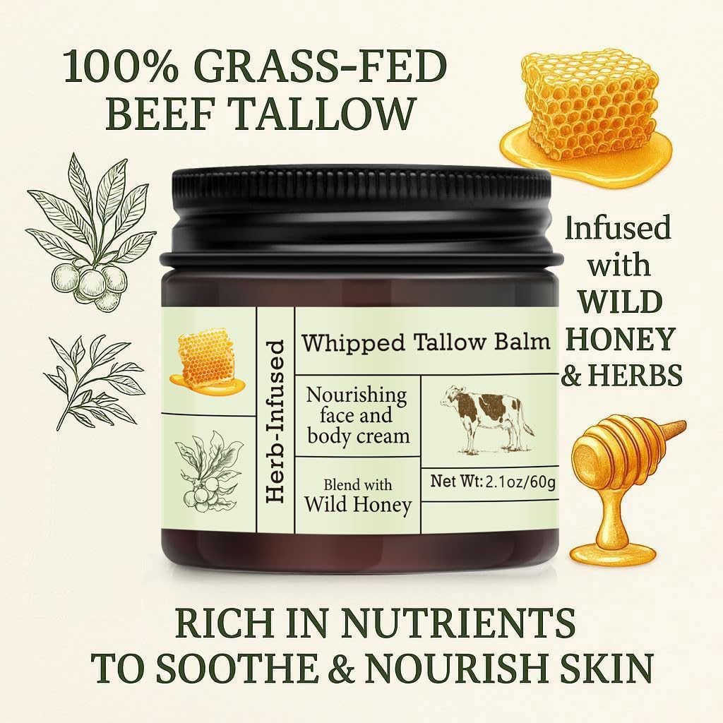 URQT Tallow bœuf bio corps : soin nourrissant pour peau tout au long de la journée.