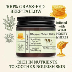 URQT Tallow bœuf bio corps : soin nourrissant pour peau tout au long de la journée.