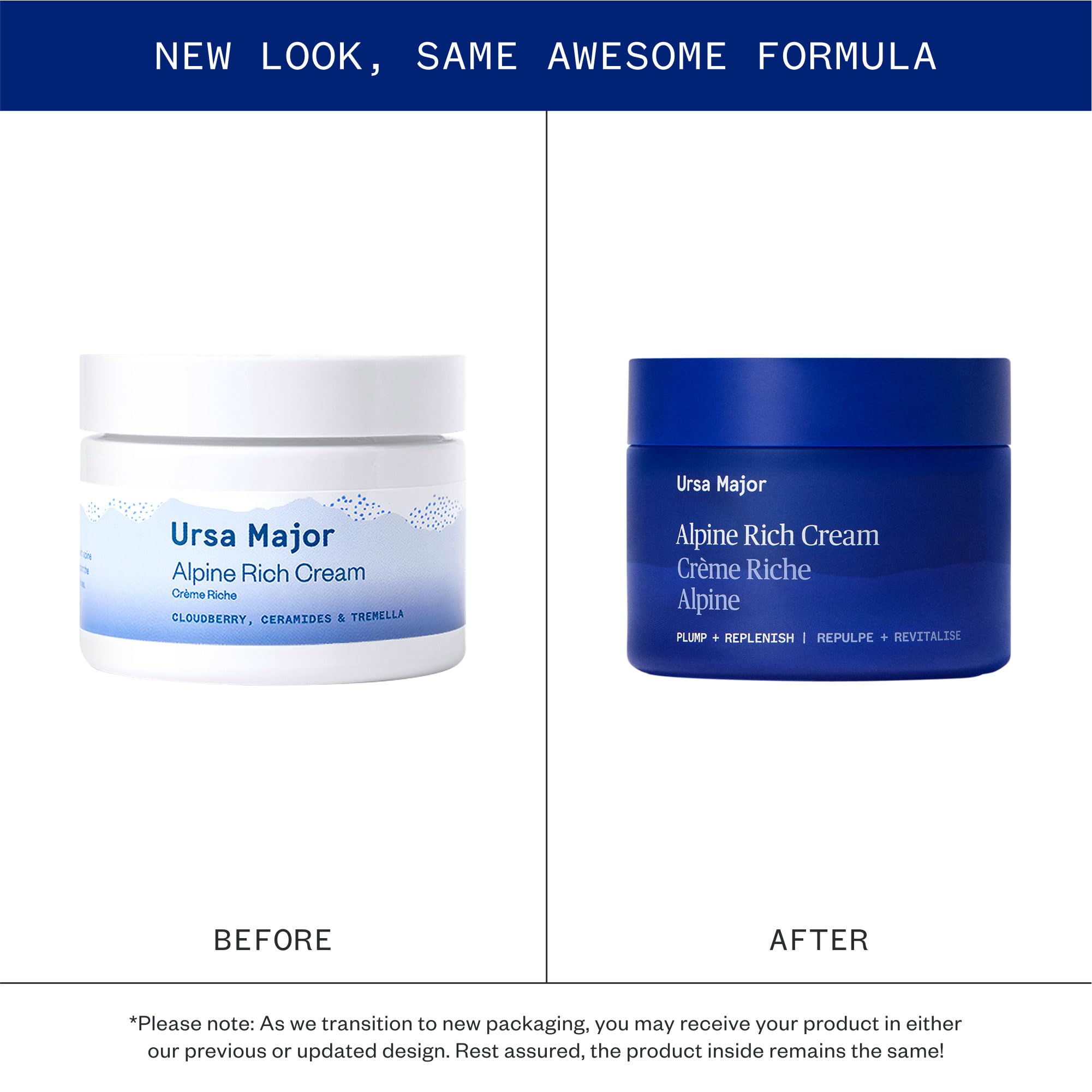 Texture riche et onctueuse d'Ursa Major Alpine Rich Cream prête à nourrir la peau.