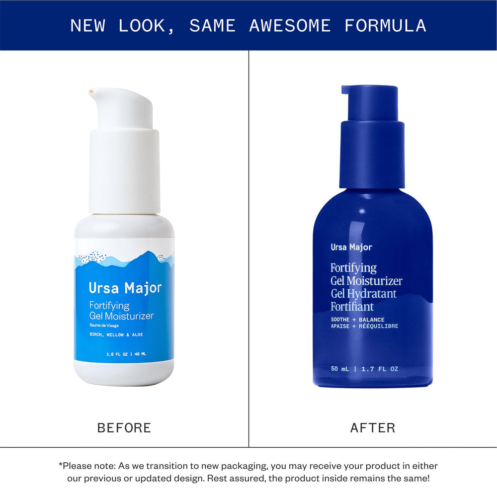 Ursa Major Gel Fortifiant – application rapide et non grasse, texture semblable à un sérum.