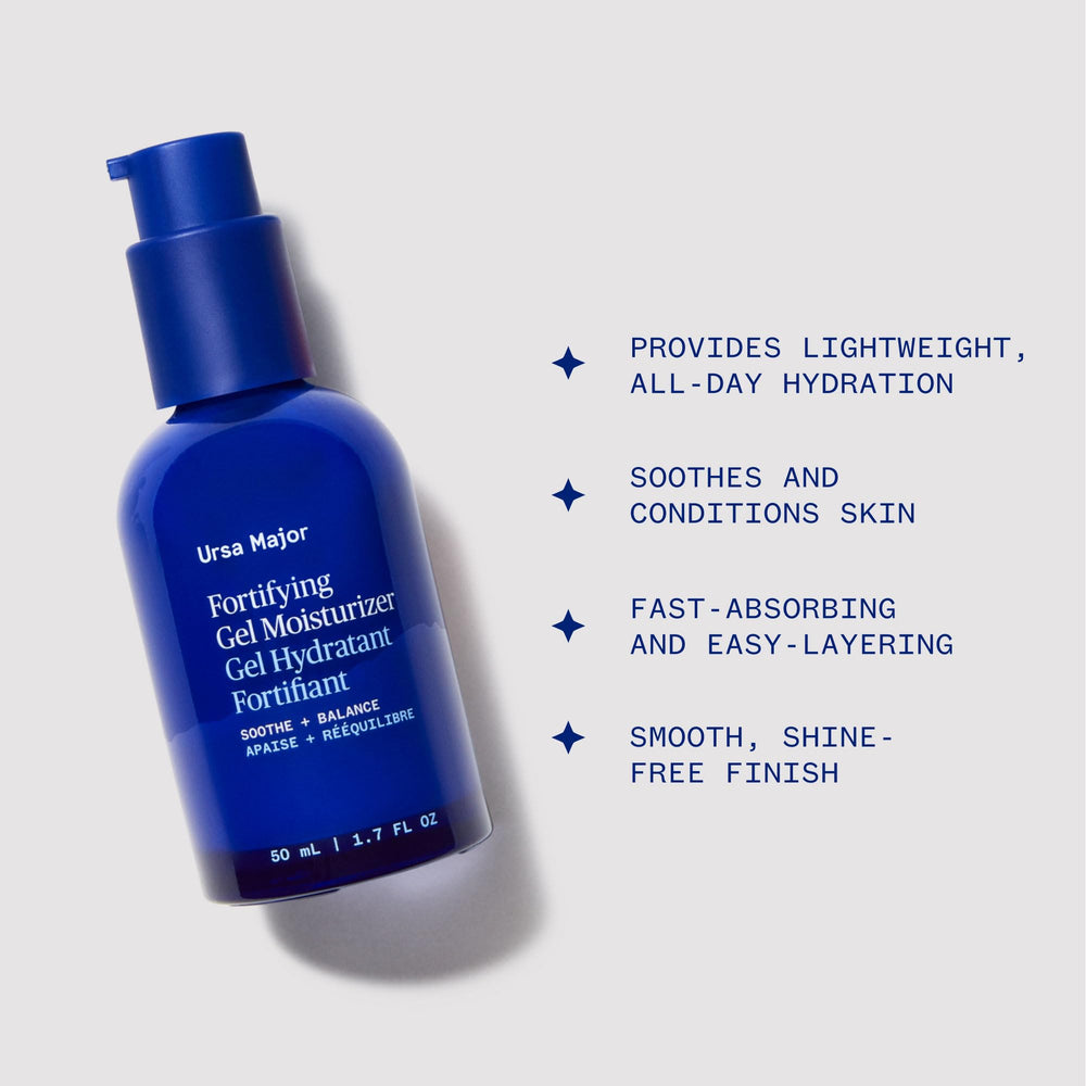 Ursa Major Gel Fortifiant – texture sérum légère, idéale comme base de maquillage ou soin seul.