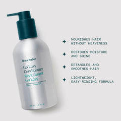 Go Easy Conditioner, étiquette naturelle indiquant végan et sans cruauté.
