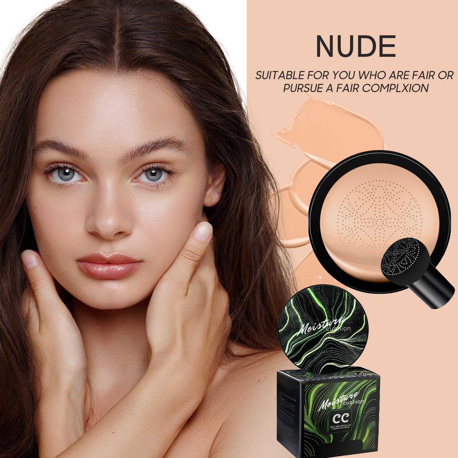 Ursoulney CC Cushion: teinte naturelle pour un fini léger et couvrance modulable.