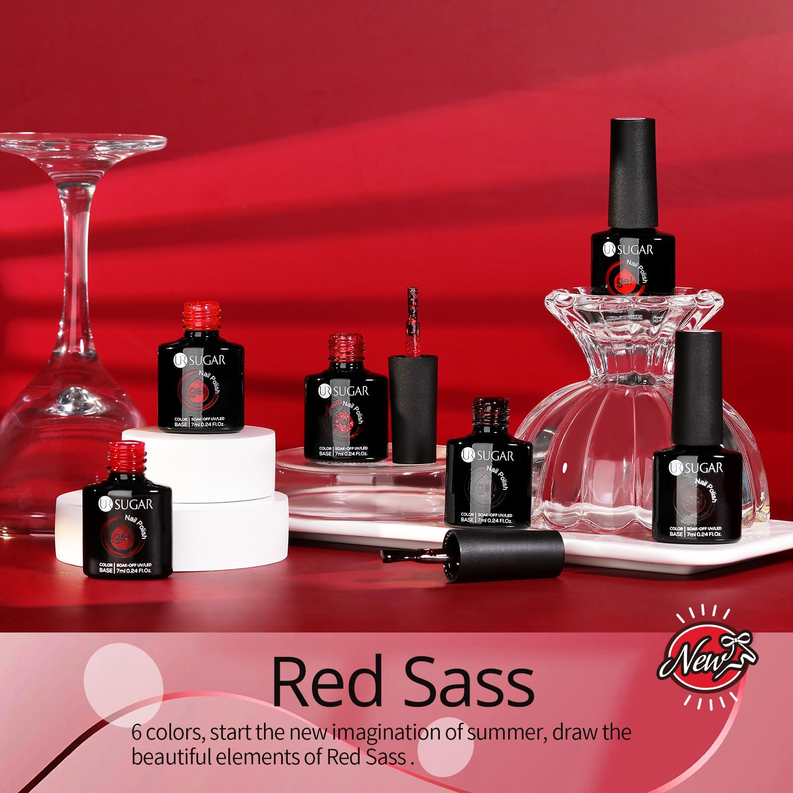 UR SUGAR Teinte rouge sang vernis gel : nuance audacieuse pour looks intenses.