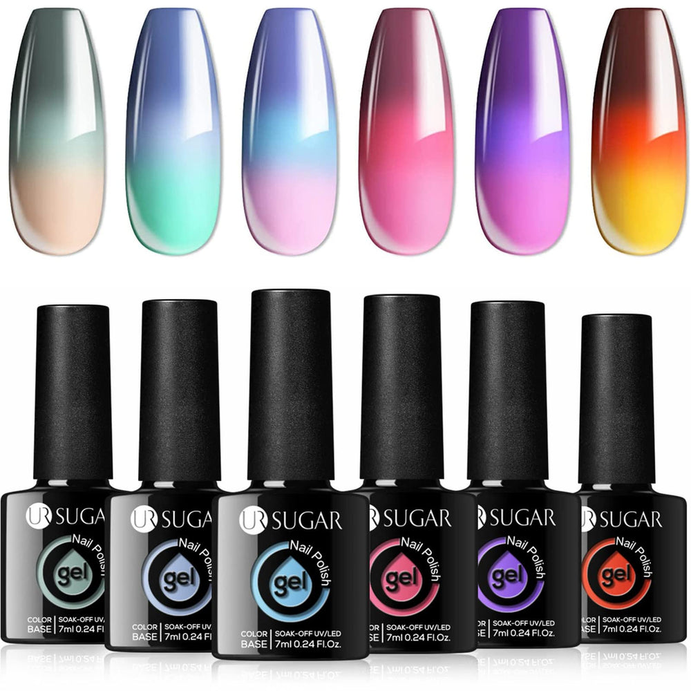 UR SUGAR vernis gel changement couleur thermique sur ongles, effet évolutif