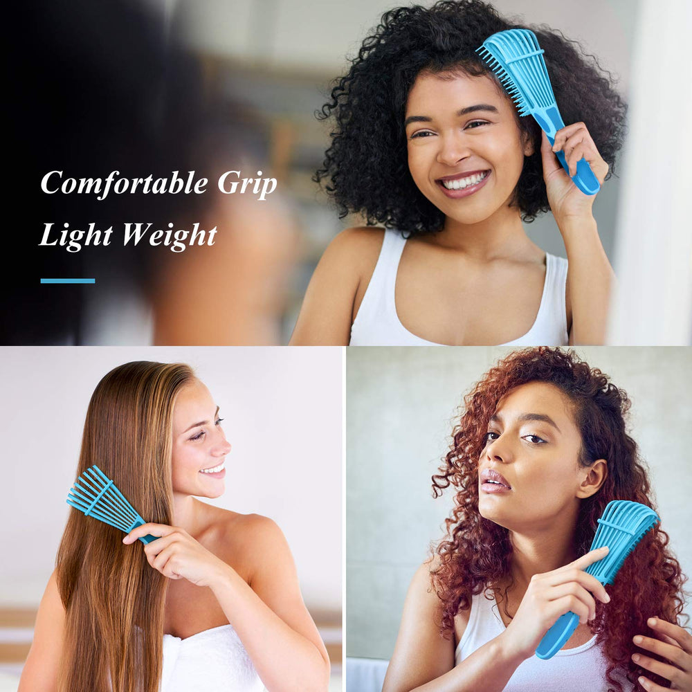 Brosse URTHEONE à dents larges démêlant facilement les nœuds.