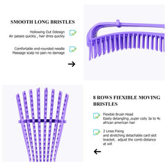 URTHEONE brosse démêlante, dents réglables pour cheveux bouclés.
