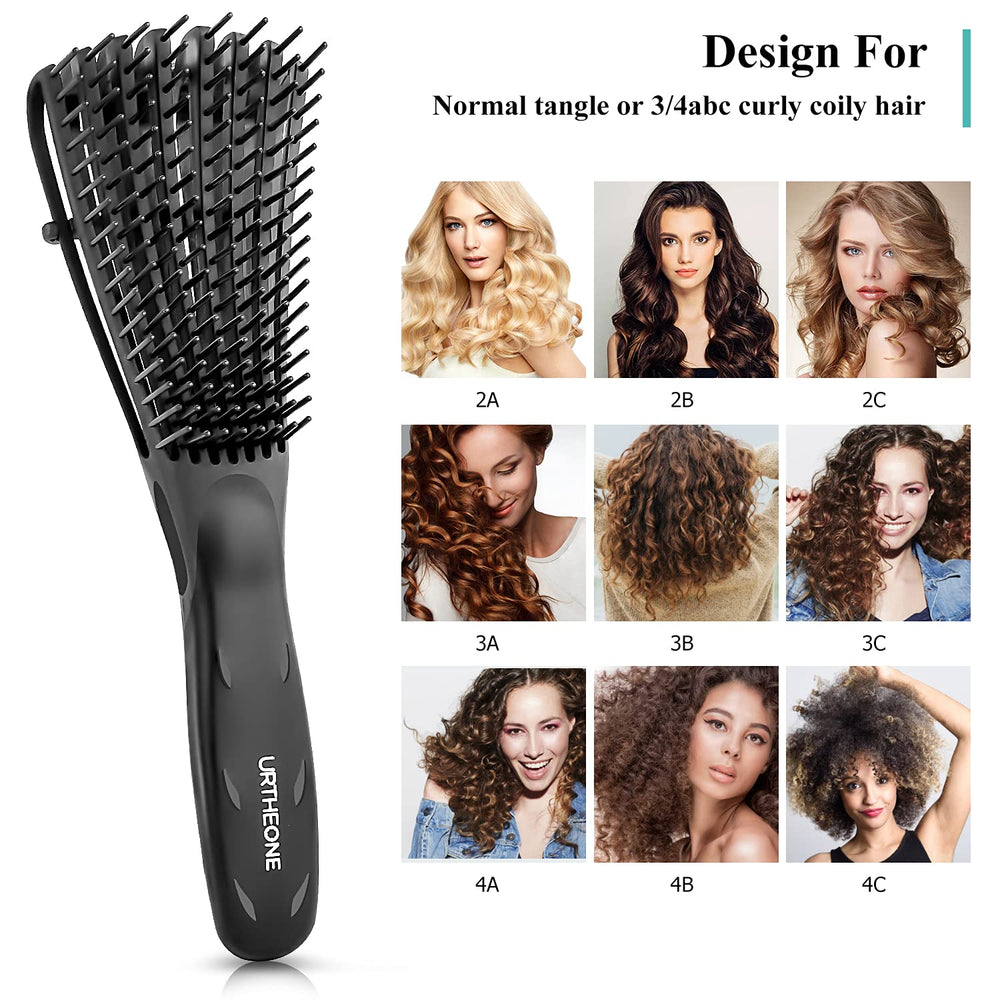 URTHEONE brosse demelante noire montrant barre de controle amovible.