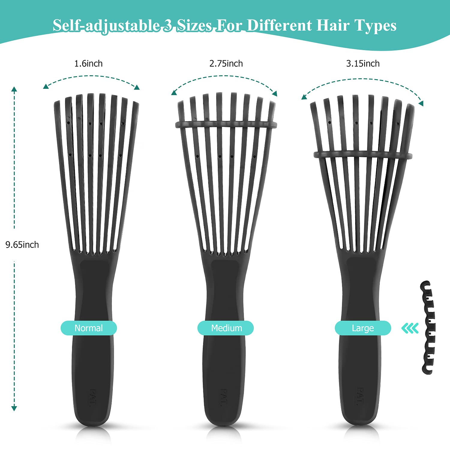 URTHEONE brosse demelante noire avec design ergonomique et léger.