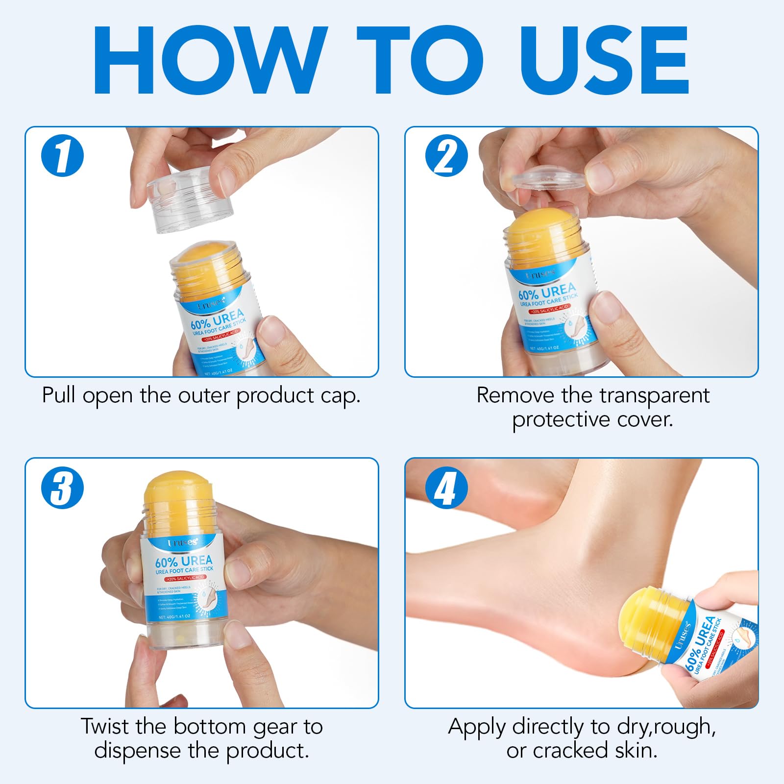 Uruses Avant-apres pieds secs amelioration potentielle.