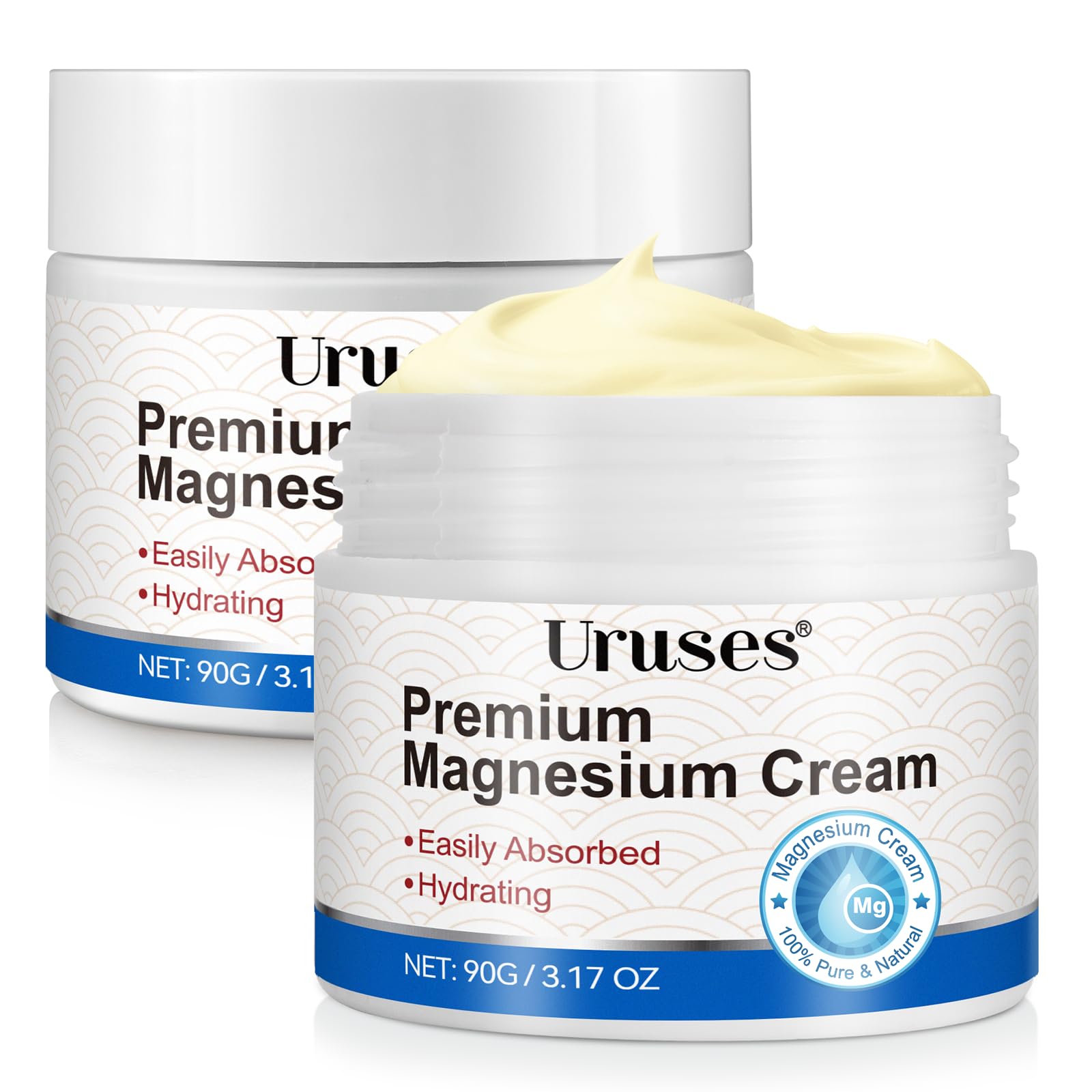 Uruses crème magnésium bouteille, hydratation en profondeur pour la peau.
