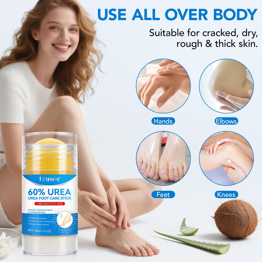 Uruses Crème-urea60 zones multiples pieds mains genoux.