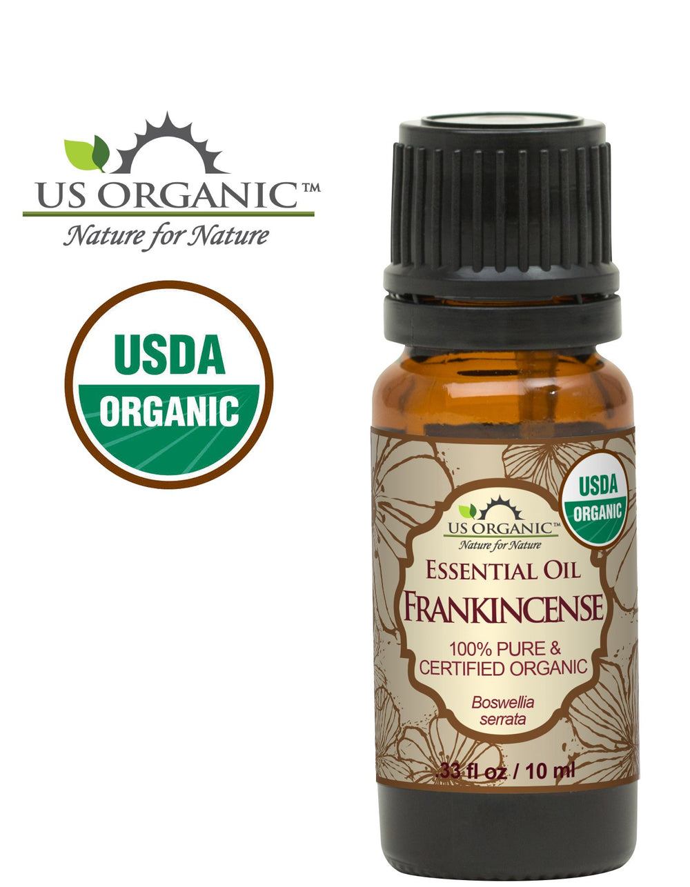 US Organic huile essentielle d’encens — arôme résineux qui crée une atmosphère calme.