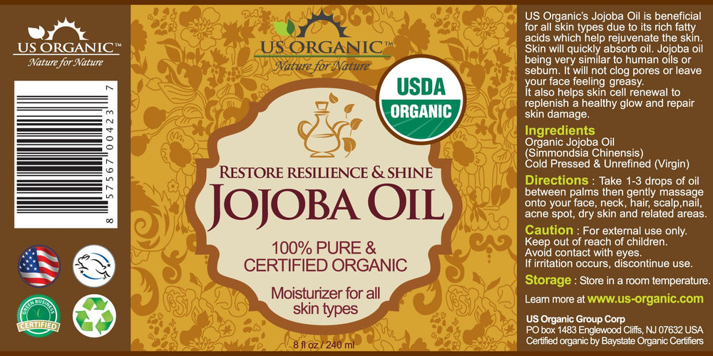 US Organic Huile de Jojoba goutte a goutte facilite l application