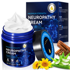 USBSREGARDS Crème neuropathie – Bouteille et pieds pour un confort durable.