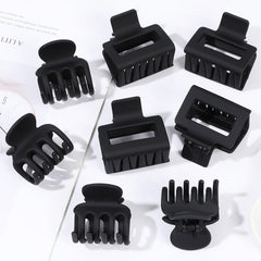 USDNICE pinces-cheveux noir mat carre, pince carrée robuste pour coiffure stable.