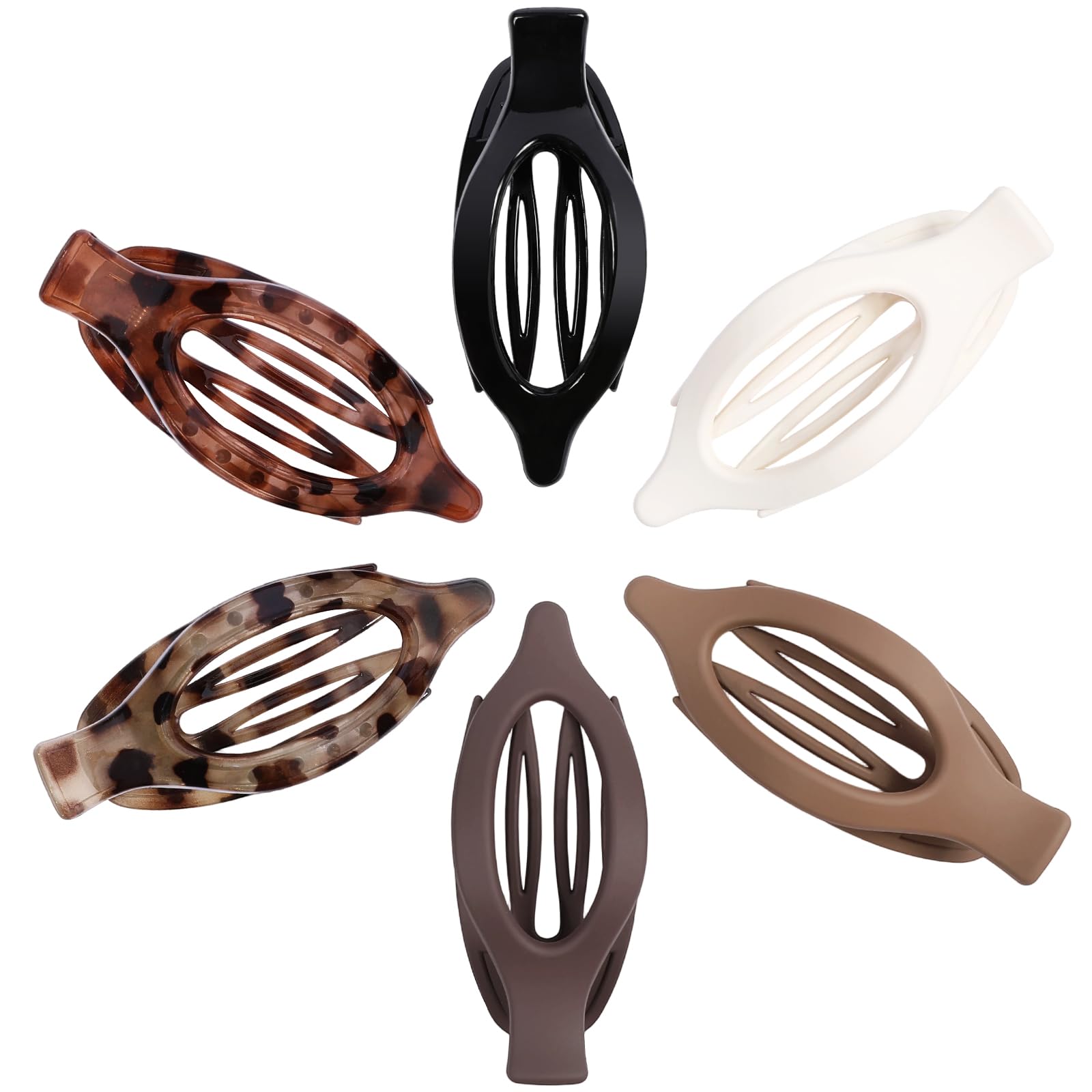 USDNICE pinces plat oval transparente, option discrète pour cheveux fins.