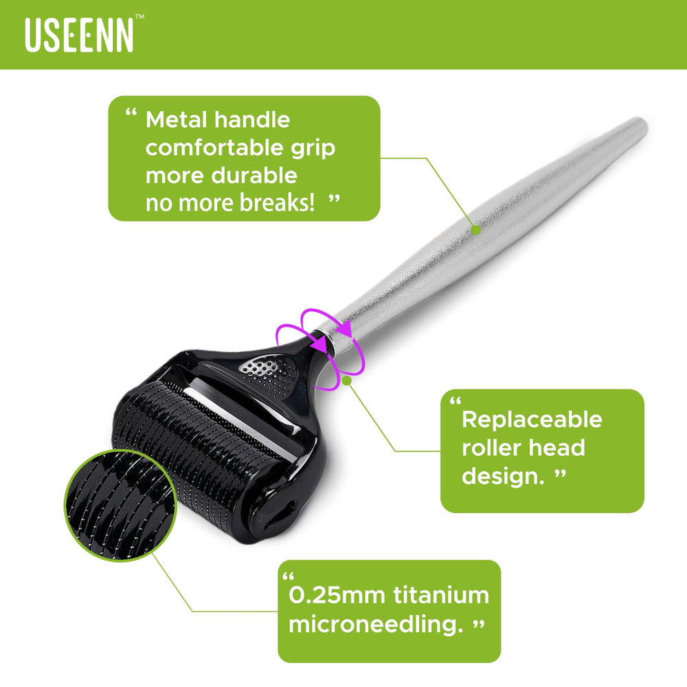 USEENN rouleau micro-aiguilles 1200 pour barbe, entretien ciblé