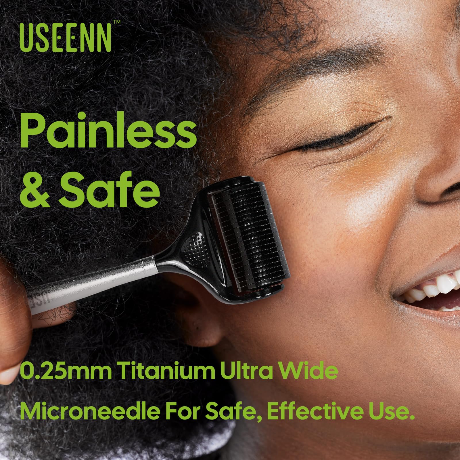 USEENN rouleau micro-aiguilles 1200 pour peau, texture améliorée