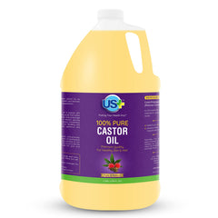 US+ huile de ricin - bouteille prête à l'emploi pour cheveux hydratés.